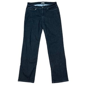 Eileen Fisher Black Straight Leg Denim Jeans Size 10 Women